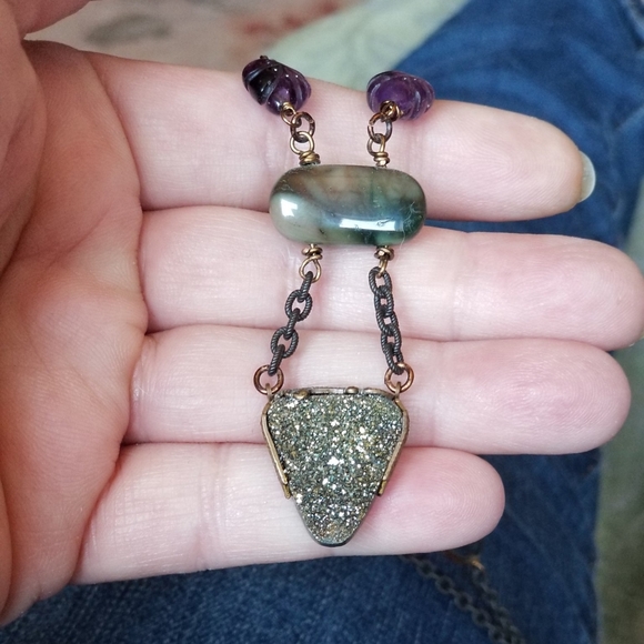 OOAK GEMSTONE NECKLACE - Picture 2 of 4